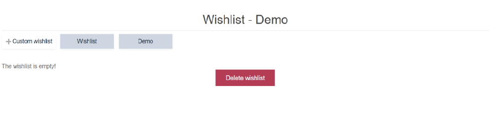 delete wishlist page